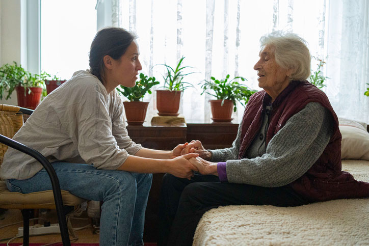 caring for an elderly patient